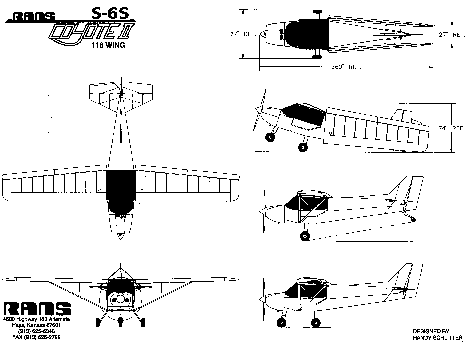RANS S-6S 3-view